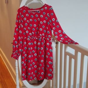 Red Floral J. Crew Factory Dress